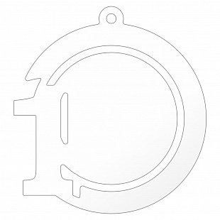 Заготовка медали MZP 826-80//W 1 место под сублимацию  (D-80мм, s-2 мм)