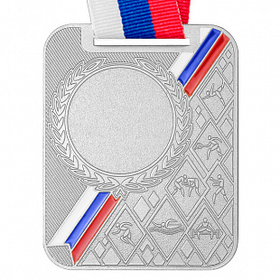 Медаль MZP 549-65/SM (65х48мм, D-25мм, s-2,5мм) с лентой