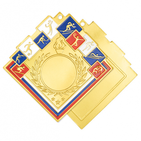 Медаль MZ 136-80/G (60х60мм, D-25 мм, s-2,5мм)