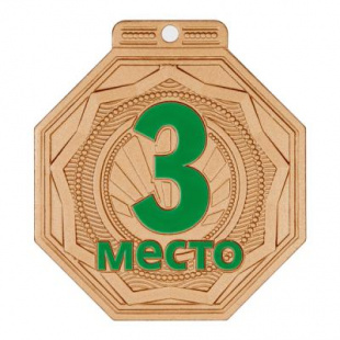 Медаль MZP 506-55/ВM 3 место (50х55мм, s-2 мм)